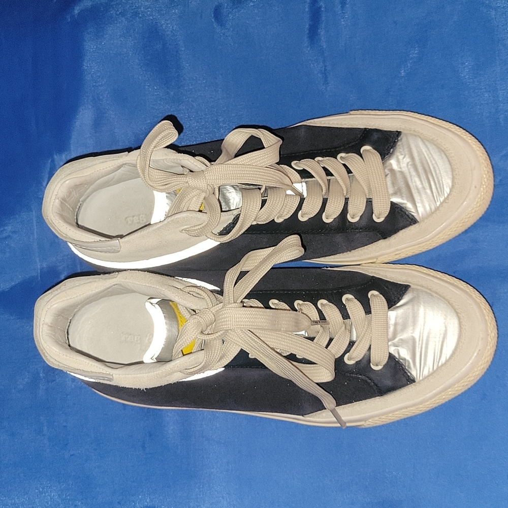 LIKE NEW RAG & BONE BLUE SUEDE / WHITE LEATHER HIGH TOPS 8½